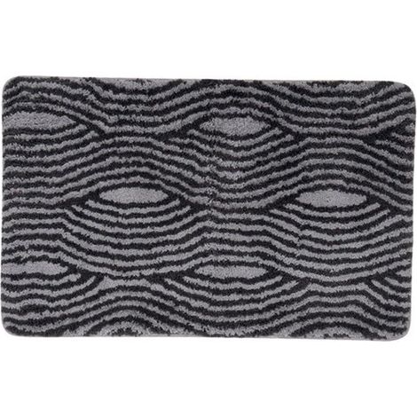 Alfombra de baño de microfibra 50x80cm Gris Onda MSV (1/5)