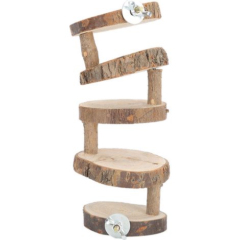 Échelle de Hamster en bois à 5 couches, jouet pour perroquet, escaliers d'escalade, jouets pour animaux de compagnie, perchoirs, Cage (1/5)