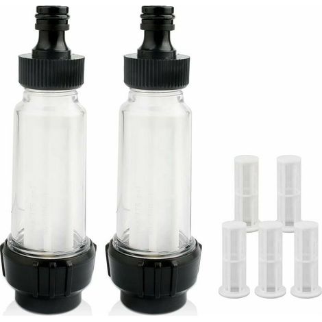 Filtre a eau pour Karcher,3/4" Nettoyeur Filtre Tuyau Arrosage,2 filtres, 2 connecteurs, 5 filet de filtre, pour Tous les Nettoyeurs Haute Pression, Arrosage de jardin, Camping Car (1/5)