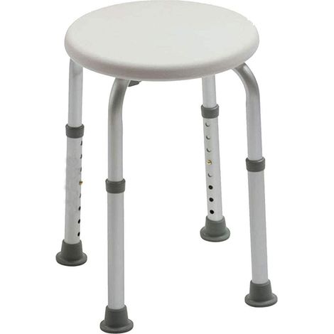 Shoze Shower Stool Adjustable Shower Chair Height Disability Bathroom Seat Multi Purpose Round Bath Bench Healthcare Aid Shower Chair for Elderly Pregnant Women (1/5)