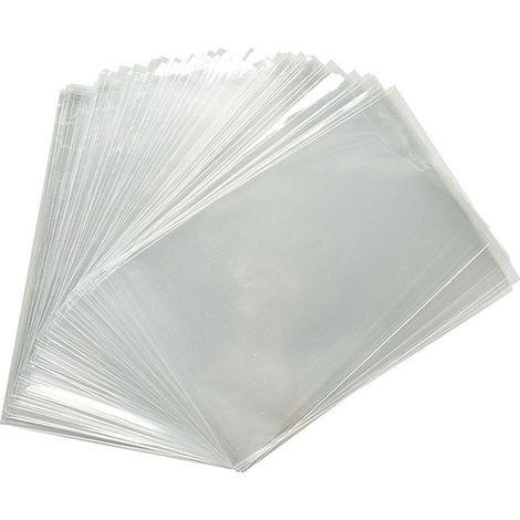 100 transparente Zellophantüten, Plastiktüten, 10 x 15 cm, OPP-Plastiktüten, geeignet für Brot, Süßigkeiten, Seife, Kekse usw.