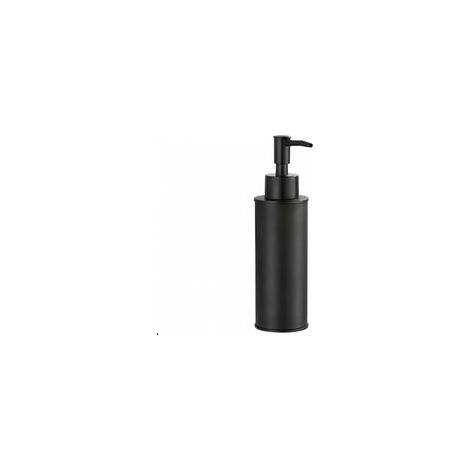 Distributeur de Savon Rond Noir sur Pied Élégant pour Shampooing et Savon, Pour Salle de Bain et Cuisine