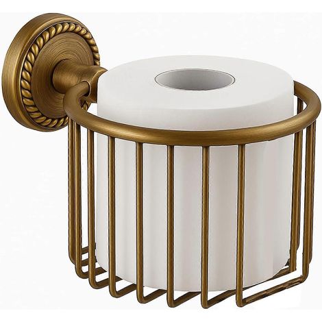 Organisateur mural de salle de bain avec porte-papier toilette et étagère de rangement pliable et étanche pour sacs poubelle. (1/5)
