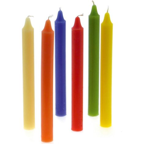 TrAdE Shop Traesio - 48 Pezzi Candele Lunghe 19cm Profumate Colorate Decorazione Aromaterapia -