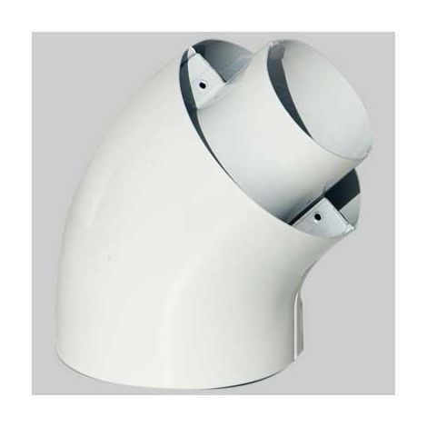 CURVA PER KIT COASSIALE 45 ° EE 60/100 45 ° MADE IN ITALY