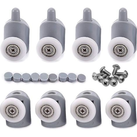 verstellbare Doppelrollen für Duschtüren im Badezimmer (25 mm) (1/5)