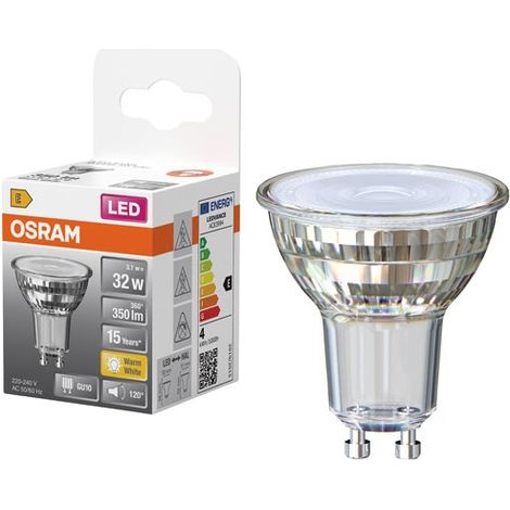 Lámpara LED reflectora Osram PAR16 GU10 3,1W 350lm 2700K Blanco Cálido