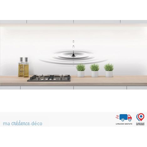Crédence : Goutte d'eau zen - Alu composite - 120 - 60 (1/3)