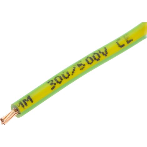 Fil électrique RS PRO, 32 1 mm² 17 AWG, 500 V, Zéro halogène Vert/Jaune, 100m ( Prix pour Bobine de 100 Mètres )