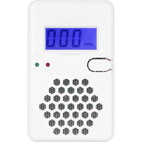 Mini détecteur de monoxyde de carbone avec alarme sonore et écran LCD digital, bouton test/réinitialisation, indicateur batterie faible, pour maison, bureau, voyage intérieur et extér