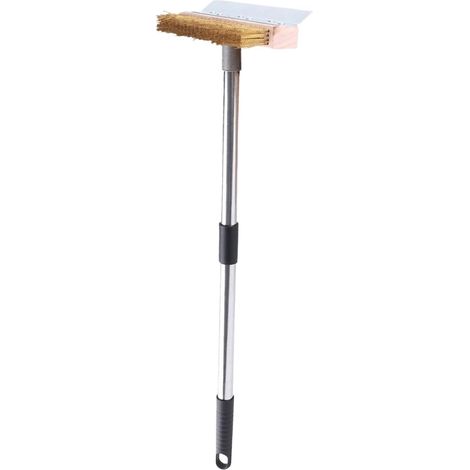 Brosse de four à pizza avec grattoir - Outil de nettoyage pour barbecue - (1/5)