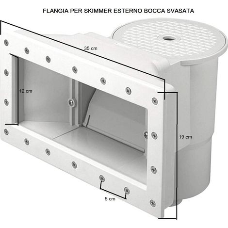 Flangia per skimmer esterno bocca svasata (1/2)