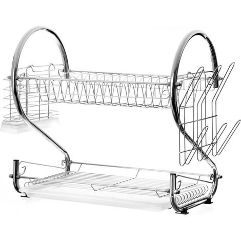 Égouttoir à Vaisselle 2 Étages Blanc (1/5)