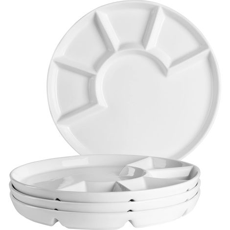 Lot de 4 Assiette à Fondue 24 cm Style Classique (1/3)