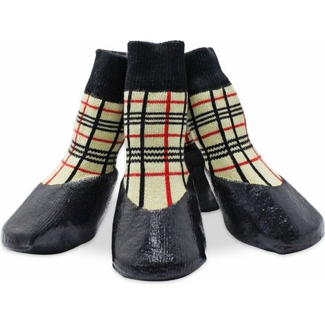 Chien De Compagnie Chien Antidérapant Sport Chaussettes Imperméables Chaussures Bottes, SemEn Caoutchouc, Protecteur De Patte Pour Petit / Moyen / Grand Chien 4 Pcs 2 (1/5)
