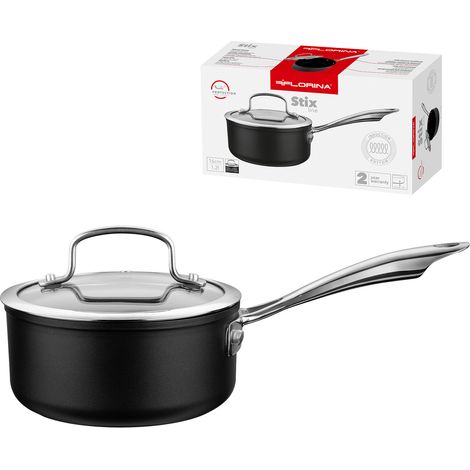 Pentola in alluminio Florina Stix con coperchio per piani cottura a induzione e a gas, 1,2 l