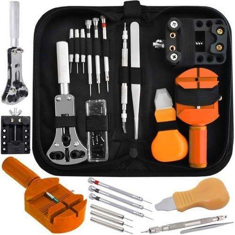 Kit d'outils pour la réparation de montres : remplacement de pile, ouvre-boîtier (1/5)