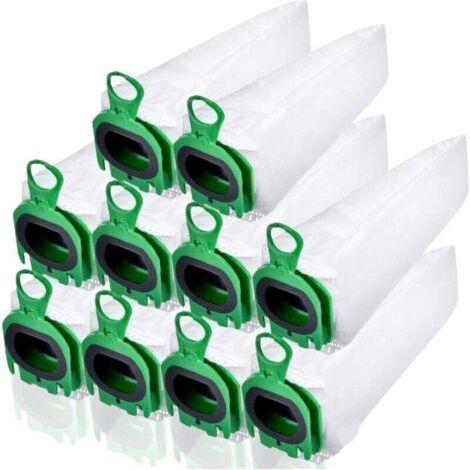 Sacs aspirateur Vorwerks Kobold VB100 Filtrage poussière 10pcs, compatible VB100/FP100 Propriétaires de Vorwerks Kobold VB100 (1/4)