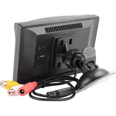Moniteur LCD TFT HD 5 pouces (800 x 480 pixels) avec double support de montage pour caméra de recul/vision arrière/lecteur DVD/multimédia de voiture jn (1/5)