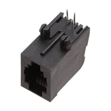 Connecteur RJ10 encitech RJJU-44-144-E7V-011 3257-0011-04 RJ10 embase femelle horizontale noir 1 pc(s) C045871 (1/2)