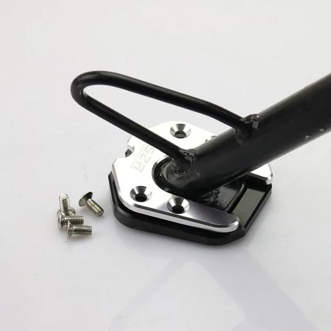 (Argent) Compatible avec les accessoires moto CFMOTO 650MT MT 650 MT MT650 TR-G 650TR-G : béquille latérale, support élargi, extension, maxpower (1/4)