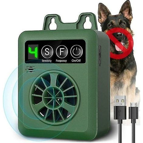 Dispositif anti-aboiements ultrasonique sûr pour chiens en extérieur - Répulsifs soniques silencieux contre les aboiements de chiens