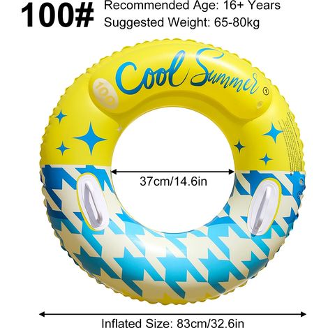 Bouée gonflable portable (100) avec poignée, bouée adulte étanche en PVC
