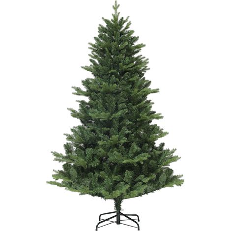 HOMCOM Albero di Natale Finto Alto 180 cm con 818 Rami e Base in Acciaio (1/5)