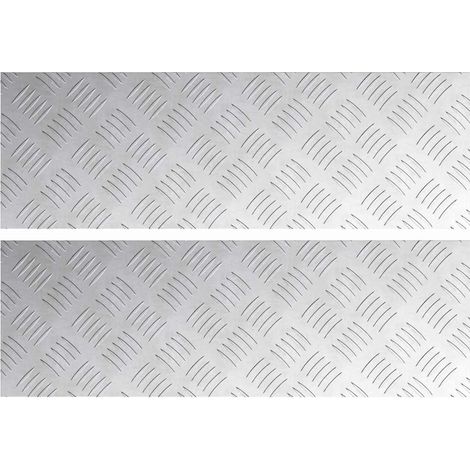 Maison Exclusive - Gradini per Scale 2 pz 60 x 20 cm Argento Alluminio (1/5)