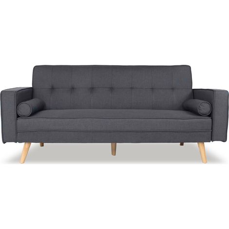 Canapé convertible scandinave Tao Tissu Gris foncé (1/4)