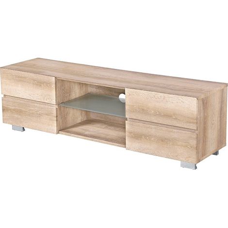 Mobile TV 150cm collezione CADIZ. Colore rovere chiaro - 4 cassetti.