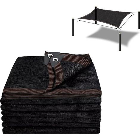 Schattierungsnetz Sonnenschutznetz Gartenschutz Hoher UV Schutz 2 x 3 Meter Schwarz (1/5)