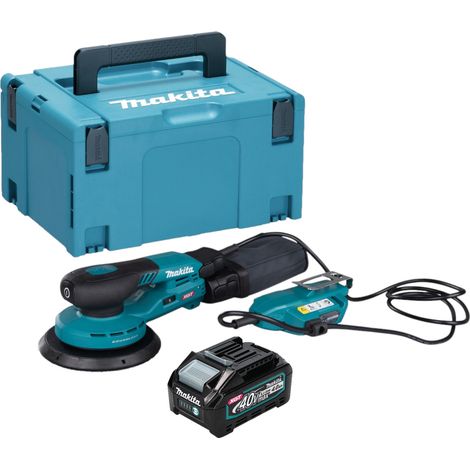 Makita BO 002 CGM101 Ponceuse excentrique sans fil 40 V max. 150 mm 5,0 mm course Brushless + 1x batterie 4,0 Ah + Makpac - sans chargeur (1/5)