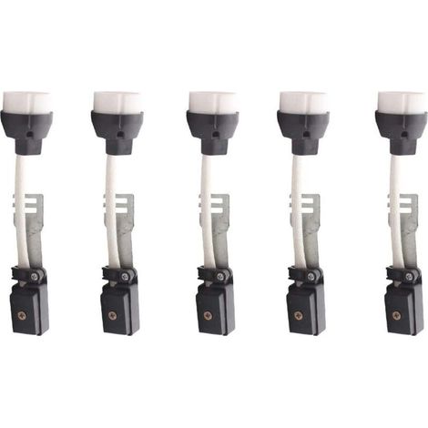 GU10 Lamp Socket Set of 5, GU10 Lamp Base Connectors with Cable and Insulated Junction Box, 2A 250V Socket, High Temperature Resistant, LED and Halogen Bulb Adapter, Holders