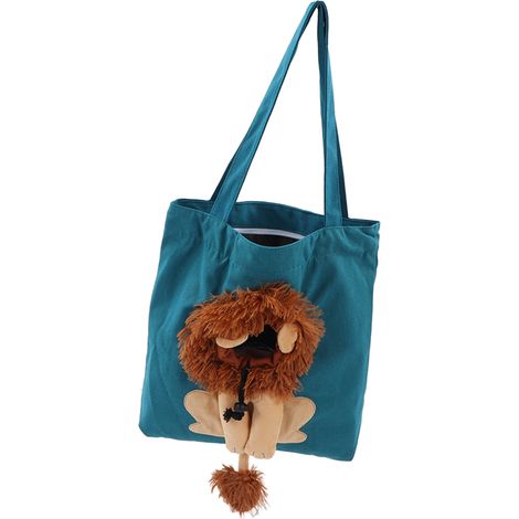 Canvas-Haustiertasche, niedliche Löwenform, großes Fassungsvermögen, tragbare Schultertasche für Haustiere bei Outdoor-Aktivitäten, Typ 3. (1/5)