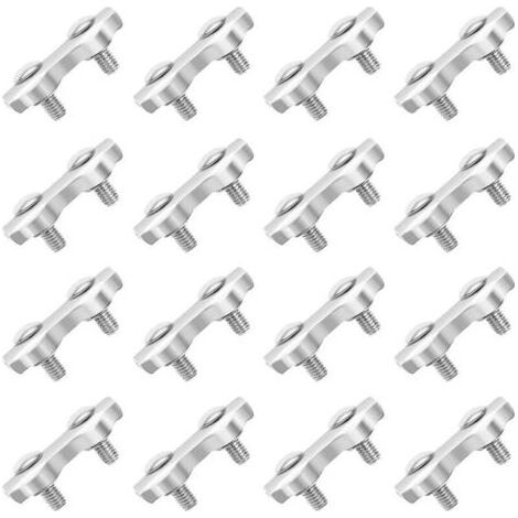 LaBlanc – M2 Kabelklemme, 18 Stück, doppelte Edelstahl-Kabelklemmen für 2 mm Edelstahlkabel (1/5)