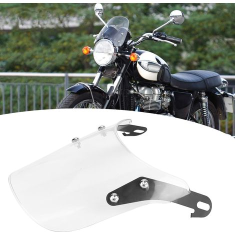 Déflecteur de vent pour pare-brise de moto, compatible avec les phares ronds de 5 à 7 pouces pour YAMAHA (Blanc) (1/5)
