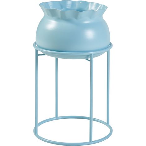 Soporte para plantas de exterior 38 x 24 cm azul claro 030010351