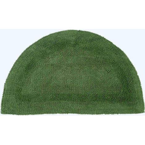 HOMESCAPES Tapis de bain demi-lune en coton, 50 x 80 cm – Vert bouteille