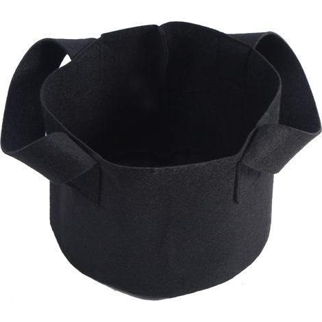 Schwarzer Pflanzsack für Gemüse und Blumen, belüfteter Pflanztopf (1 Gallone, 14 x 18 cm) (1/5)