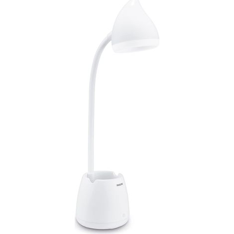 Philips LED Lampada da Tavolo Hat, Dimmerabile, Batteria da 900mA, 3000-5700K, 4.5W, Bianco (1/5)