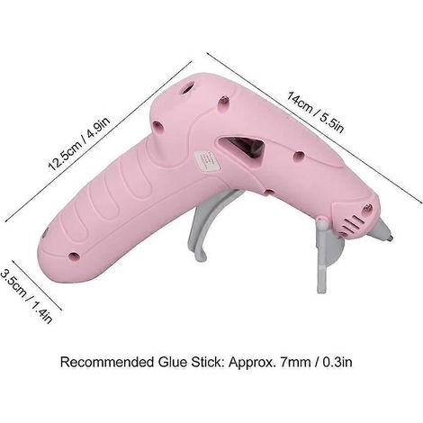 Pistolet à colle électrique sans fil, rechargeable par USB, étanche, à chauffe rapide, avec 30 bâtons de colle pour l'école (1/5)