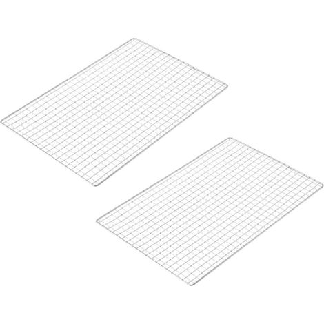 2-Piece Stainless Steel Barbecue Grill, Smooth Surface (1/5)