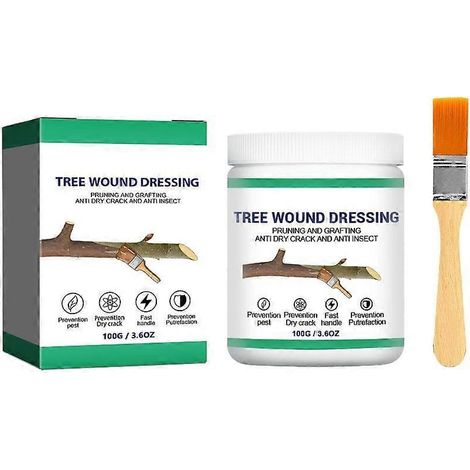 Mastic pour plaies de taille, mastic pour plaies d'arbres, mastic de taille pour arbres avec pinceau (1/4)