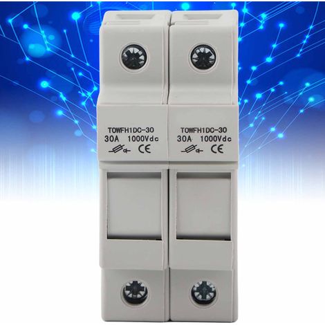 Support de fusible 2 pôles pour rail DIN, équipement de distribution électrique TOWFH1DC 1000VDC 2P15A