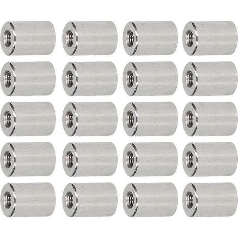 20 Pièces Écrous de Jonction pour Tiges Filetées en Acier Inoxydable 304 M5, Longueur 16mm (1/5)