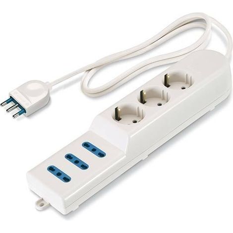 Scame multisocket 3+3 mit kabel 160.231/c