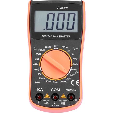 Multimètre portable mini précis VC830L, multimètre numérique universel avec signal sonore et fonction automatique (1/5)