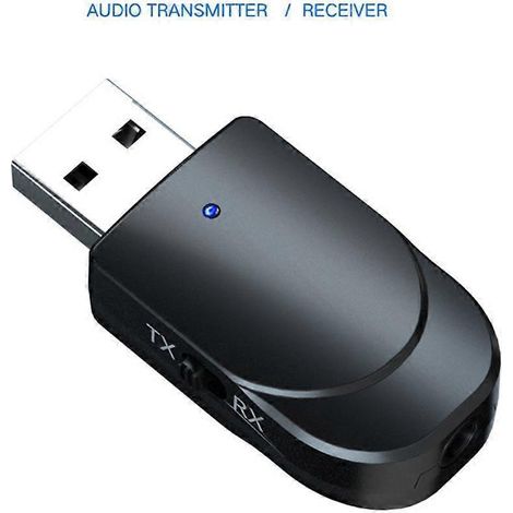 Bluetooth 5.0 Audio-Transmitter/Receiver mit zwei Ausgängen, 2-in-1-USB-Adapter für Computer und Fernseher