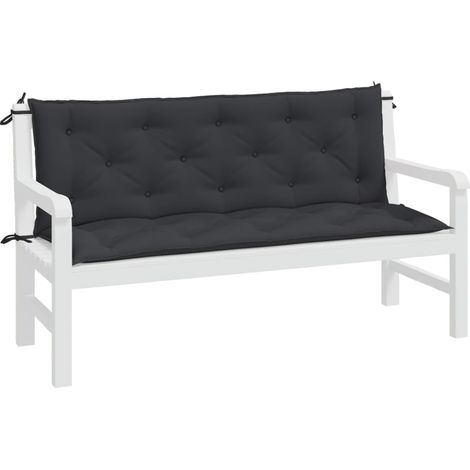 INLIFE Coussin pour balancelle Noir 150 cm Tissu (1/5)